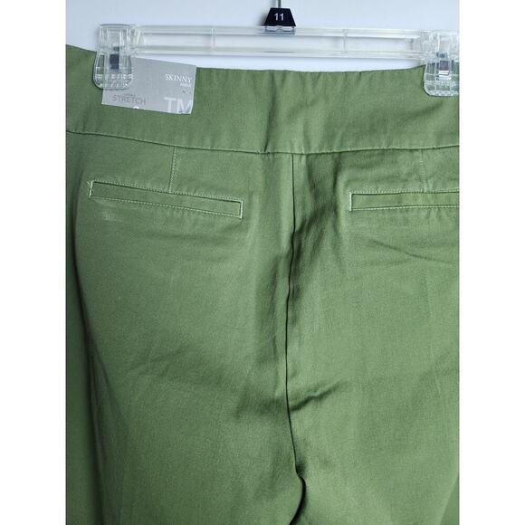 Soft Surroundings Skiny Ankle Pull on Pant olive green sz M/T pockets office nwt - Picture 5 of 11